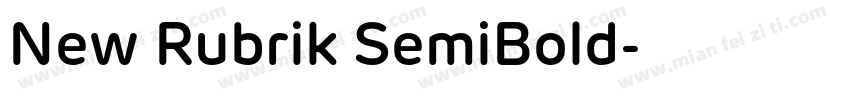 New Rubrik SemiBold字体转换